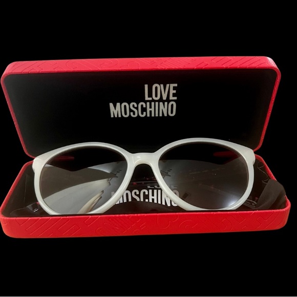 Love Moschino Accessories - NWOT Love Moschino White Sunglasses with Black Lenses